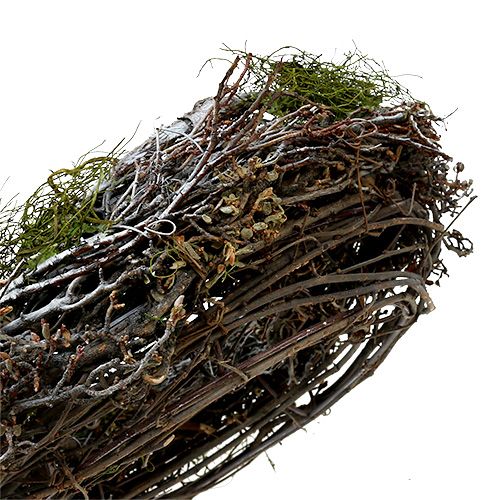 Floristik24 Couronne de porte avec mousse Ø 28 cm gris-vert