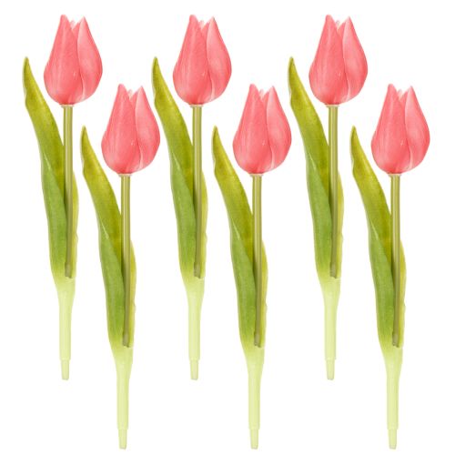 Article Tulipes de haute qualité, répliques réalistes pour vases de table, 21 cm, lot de 6