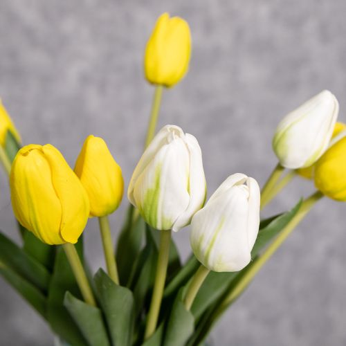 Article Tulipes artificielles pour une décoration printanière réaliste dans le salon ou le bureau, 40 cm, lot de 7