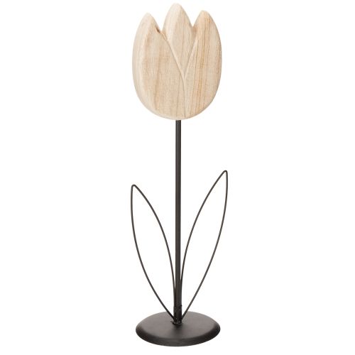 Tulipe décorative sur socle, pour une touche d'élégance dans votre salon, 47,5 cm