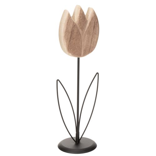 Tulipe décorative sur support pour une décoration intérieure élégante et intemporelle, 33,5 cm