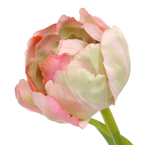 Floristik24 Tulipe rose, vert 37cm 6pcs