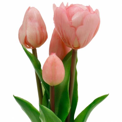 Floristik24 Tulip Bunch Real Touch Fleurs Artificielles Tulipes Artificielles Rose