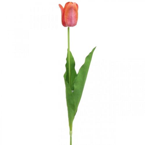 Tulipe fleur artificielle rouge, orange Fleur de printemps artificielle H67cm