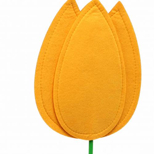 Floristik24 Feutre fleur tulipe jaune décoration été H88cm