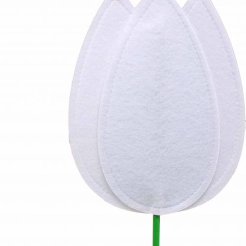 Floristik24 Tulipe fleur en feutre blanc H88cm