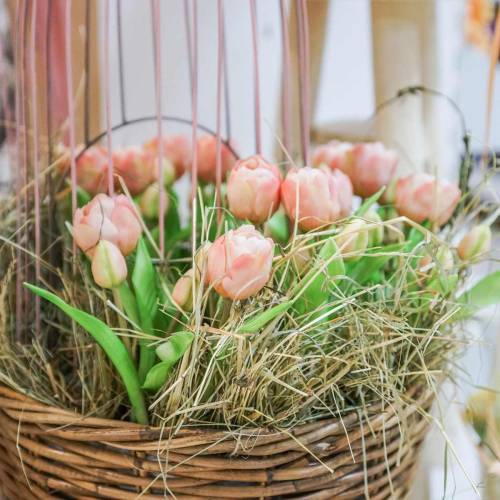 Floristik24 Tulip Bunch Real Touch Fleurs Artificielles Tulipes Artificielles Rose