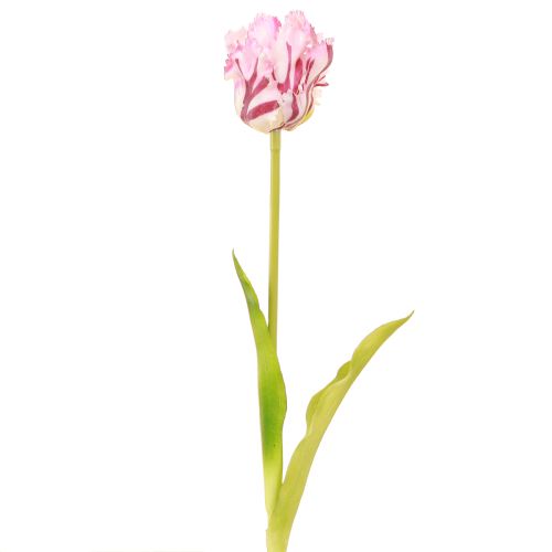 Article Tulipes artificielles tulipes perroquets bouquet violet avec 5 fleurs 40cm