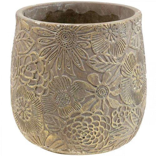 Floristik24 Jardinière fleurs dorées pot de fleurs en céramique Ø13.5cm H15cm