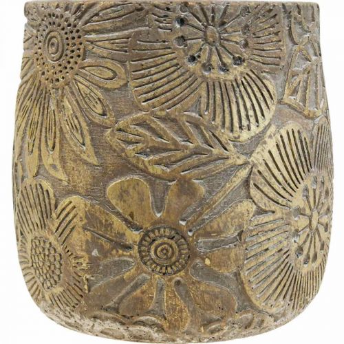 Floristik24 Jardinière fleurs dorées pot de fleurs en céramique Ø17cm H19cm
