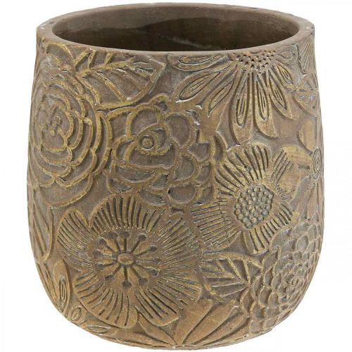 Floristik24 Jardinière fleurs dorées pot de fleurs en céramique Ø21cm H22.5cm