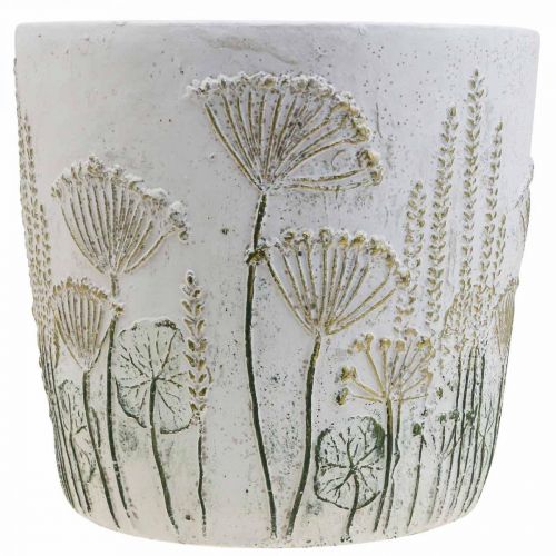 Floristik24 Jardinière Grand Pot De Fleurs Céramique Or Blanc Ø20.5cm H20cm
