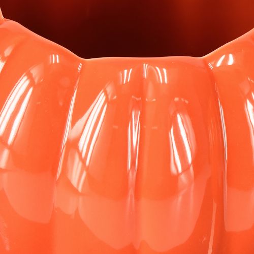 Article Jardinière en céramique citrouille orange assortie Ø14cm H10cm 2 pcs