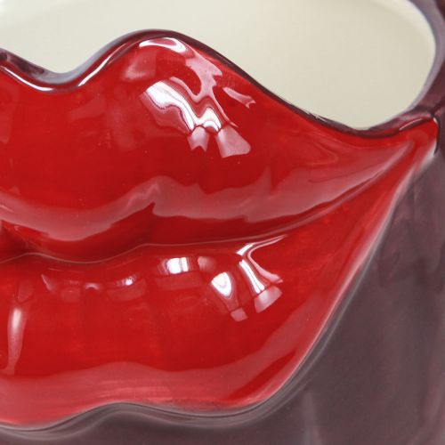 Floristik24 Jardinière Céramique Kissing Mouth Vase Rose Violet Ø14,5cm 2pcs