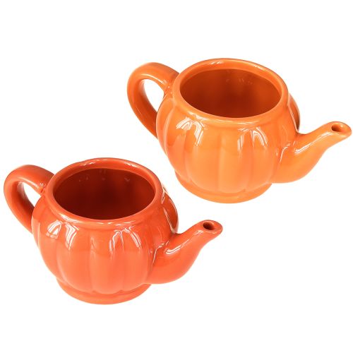 Floristik24 Pot à fleurs en céramique orange assorti 15×9×6,5 cm 2 pièces