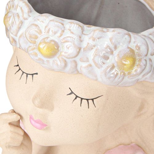 Article Jardinière en céramique Dreaming Girl assortie H19,5 cm 2 pièces