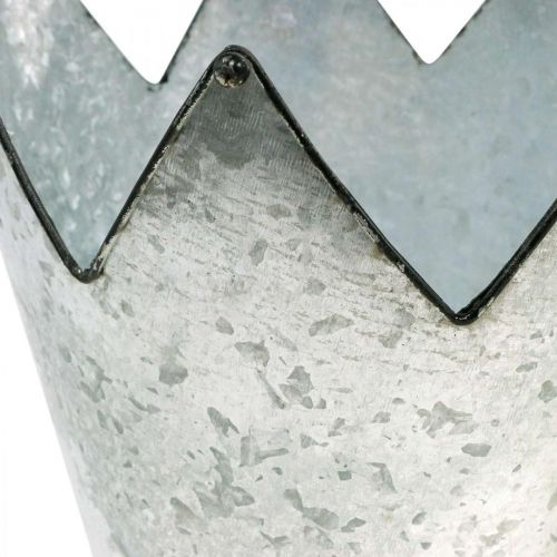 Article Jardinière couronne métal décoration zinc Ø21,5/19,5/17cm lot de 3