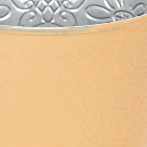 Article Pot de fleurs en métal, orange pastel, Ø 13,5 cm H 12,5 cm