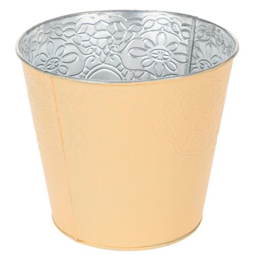 Article Pot de fleurs en métal, orange pastel, Ø16cm H14cm