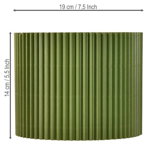 Article Cache-pot en papier vert foncé Ø19cm H14cm 3 pcs