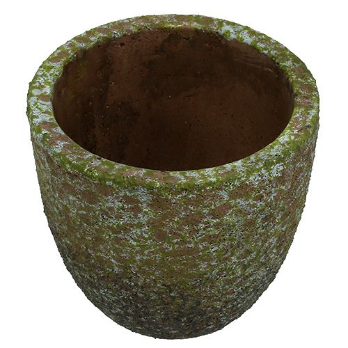 Floristik24 Gris Maçonnerie, Vert Ø14cm H14cm 2pcs