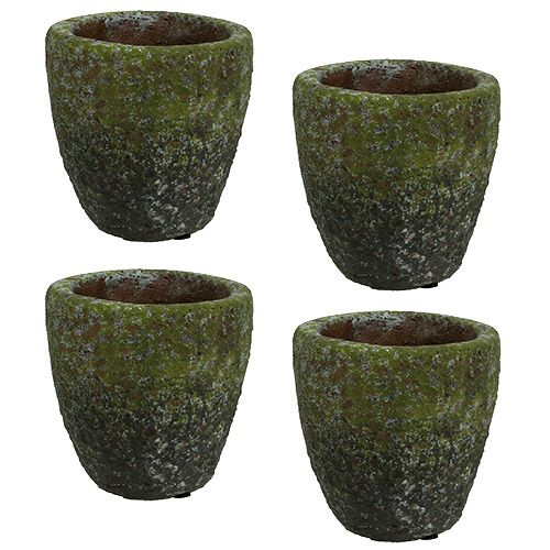 Jardinière avec mousse Ø10cm H10.5cm 4pcs