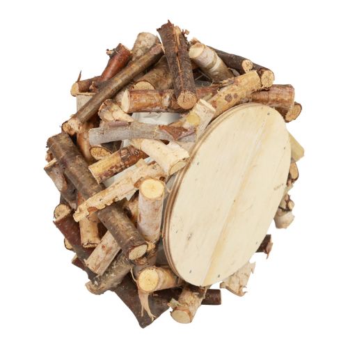 Floristik24 Jardinière pot de fleurs en bois décoration bois naturel H10,5cm Ø10cm
