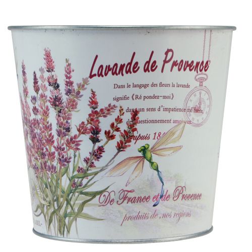 Jardinière métal pot de fleur lavande Ø24cm H21cm