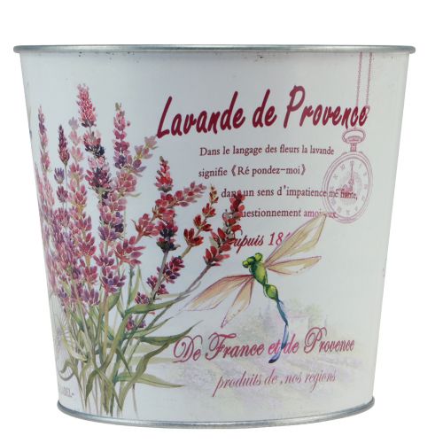 Article Jardinière métal pot de fleur lavande Ø21cm H18cm