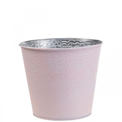 Article Cache-pot métal pot de fleur rose pastel Ø12cm