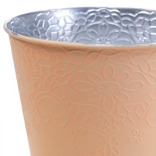 Article Jardinière jardinière en métal orange pastel Ø20cm H16cm