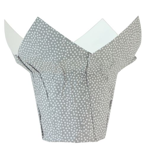 Cache-pot en papier à pois pour emballage cadeau Fleurs Ø7cm H14cm 12 pcs