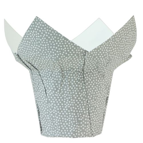 Floristik24 Jardinière papier à pois emballage cadeau fleurs Ø9cm H16cm 8 pcs