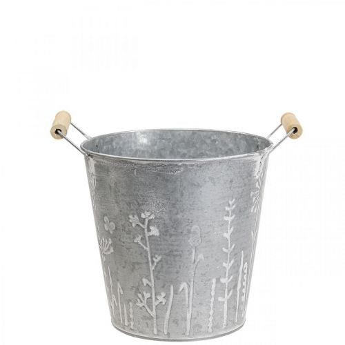 Jardinière jardinière seau métal déco vintage Ø12cm H10cm