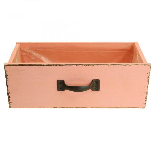 Floristik24 Jardinière tiroir bois déco pêche 25×13×9cm