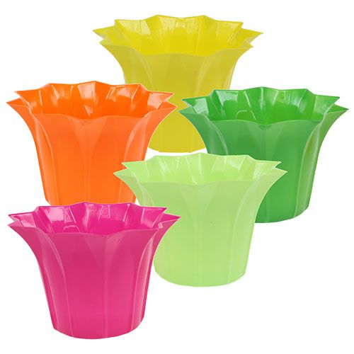 Floristik24 Cache-pot en plastique, assorti Ø14cm 10 pièces