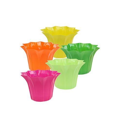 Article Jardinière en plastique, couleurs assorties. Ø9cm 10 pièces