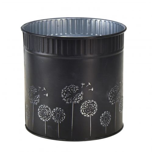 Floristik24 Jardinière Pot de Fleur Pissenlit Noir Ø15,5cm H15,5cm