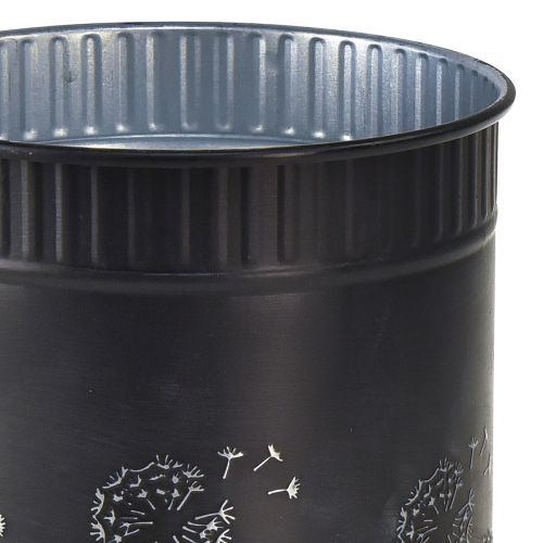 Article Jardinière Pissenlit Noir Ø15,5cm H15,5cm