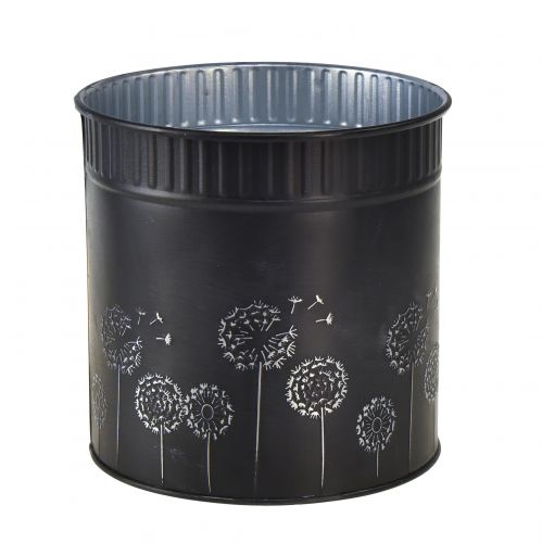 Floristik24 Jardinière Pot de Fleur Pissenlit Noir Ø12,5cm H14cm