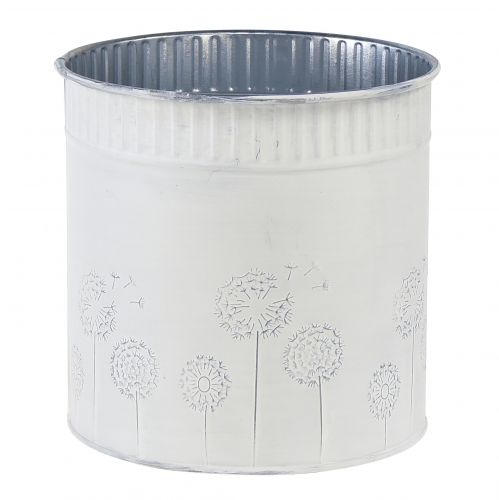 Jardinière pot de fleur pissenlit blanc Ø12,5cm H14cm