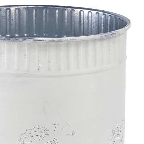 Article Jardinière pot de fleur pissenlit blanc Ø12,5cm H14cm