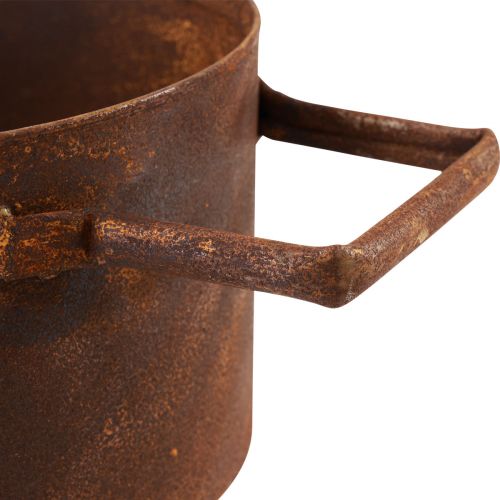 Floristik24 Cache-pot en métal rouille Ø19,5cm/26cm lot de 2
