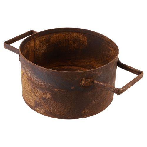 Floristik24 Cache-pot en métal rouille Ø19,5cm/26cm lot de 2