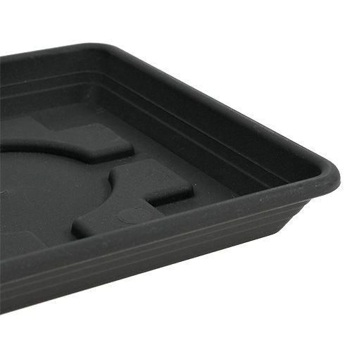 Floristik24 Dessous de verre Lara carré 16cm x 16cm anthracite, 1p