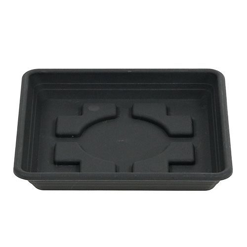Floristik24 Dessous de verre Lara carré 25cm x 25cm anthracite 1 pièce