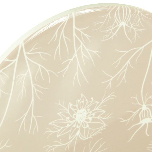Article Dessous de verre Décoration de table Fleurs Beige Marron Ø20cm 3 Pcs