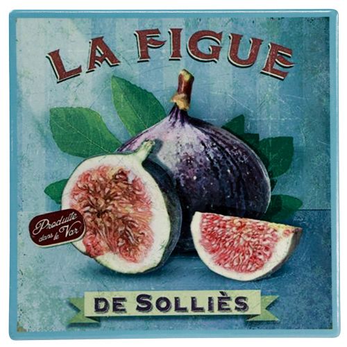 Floristik24 Dessous de verre en céramique motif fruit vintage 15x15cm 3pcs