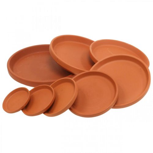 Sous-verres en céramique, soucoupes en terre cuite Ø6–17,5 cm