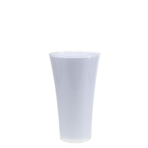 Vase “Fizzy” Ø13,5cm H20,5cm blanc 1 pce